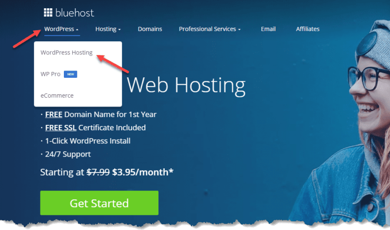 BlueHost WordPress Web Hosting